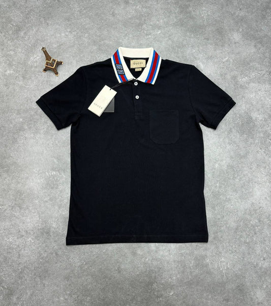 GUCCI Logo-Embroidered Cotton-Blend Piqué Replica Polo Shirt First Copy Sale UK