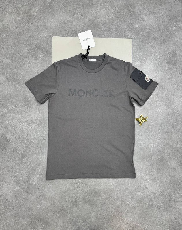 MONCLER Logo-print Cotton Replica T-shirt For MEN  First Copy Fake Boys T-shirt Replica Tee Shirt Black Sale UK
