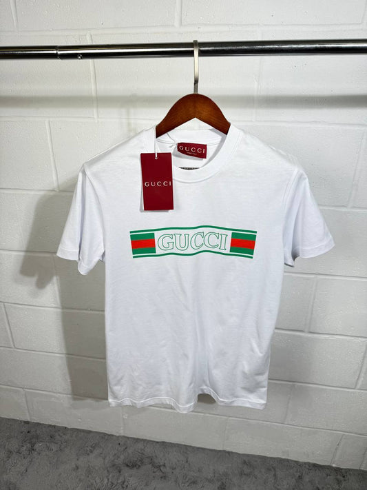 Gucci web banner logo cotton tee For MEN Sale UK AAA Quality
