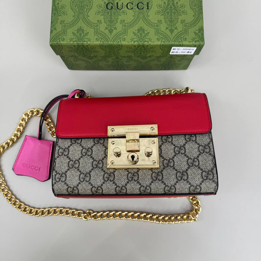 Gucci  Leather crossbody Paddle Lock Small Chain Shoulder rep Bag Sale UK