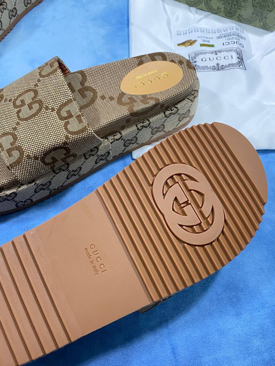 Gucci GG Printed Platform Slides/ Sandals Men'sSale UK