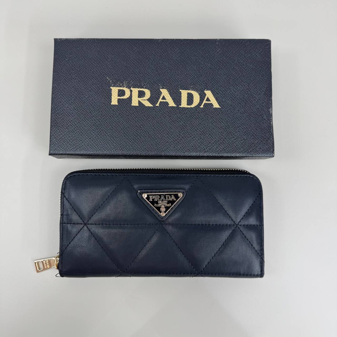 Prada Triangle Zipper Long Wallet 1Ml506  Mini Rep Handbags For Women's Sale UK