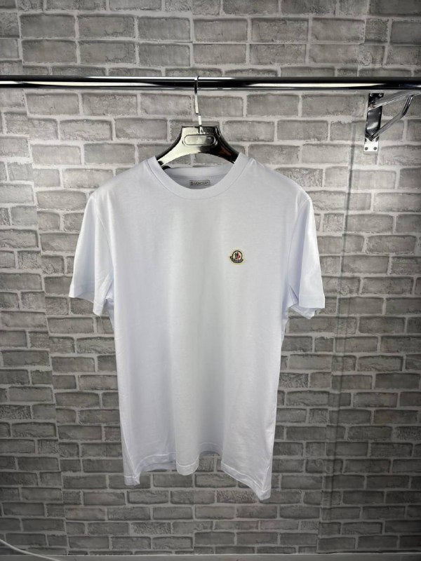Moncler Blurred-Logo Cotton Jersey T-Shirt - Optical White AAA Quality Reps UK