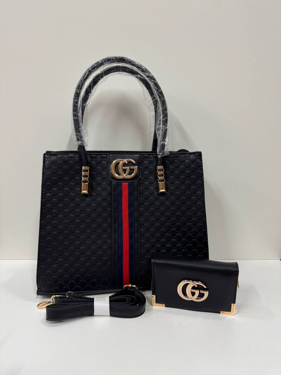 Gucci Women 2pc Bag with Long Strap in White Gray Brown Black Peach AAA Quality Reps Sale UK