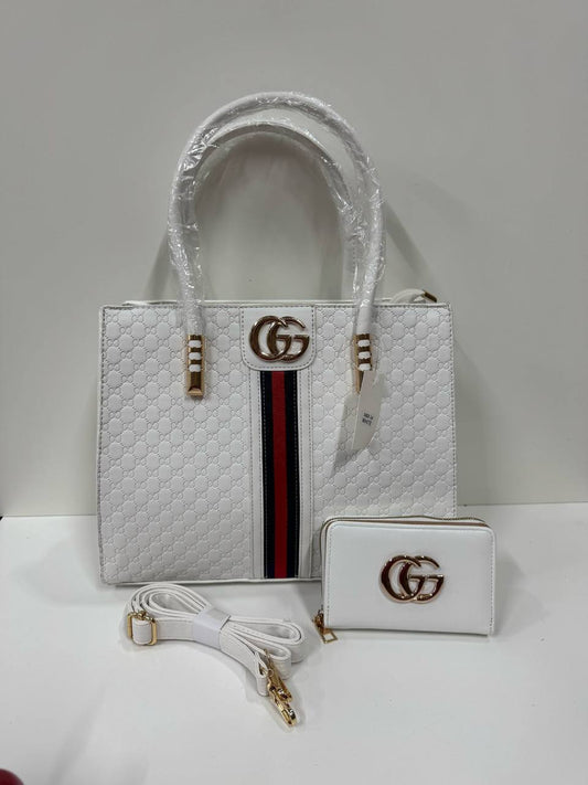 Gucci Women 2pc Bag with Long Strap in White Gray Brown Black Peach AAA Quality Reps Sale UK