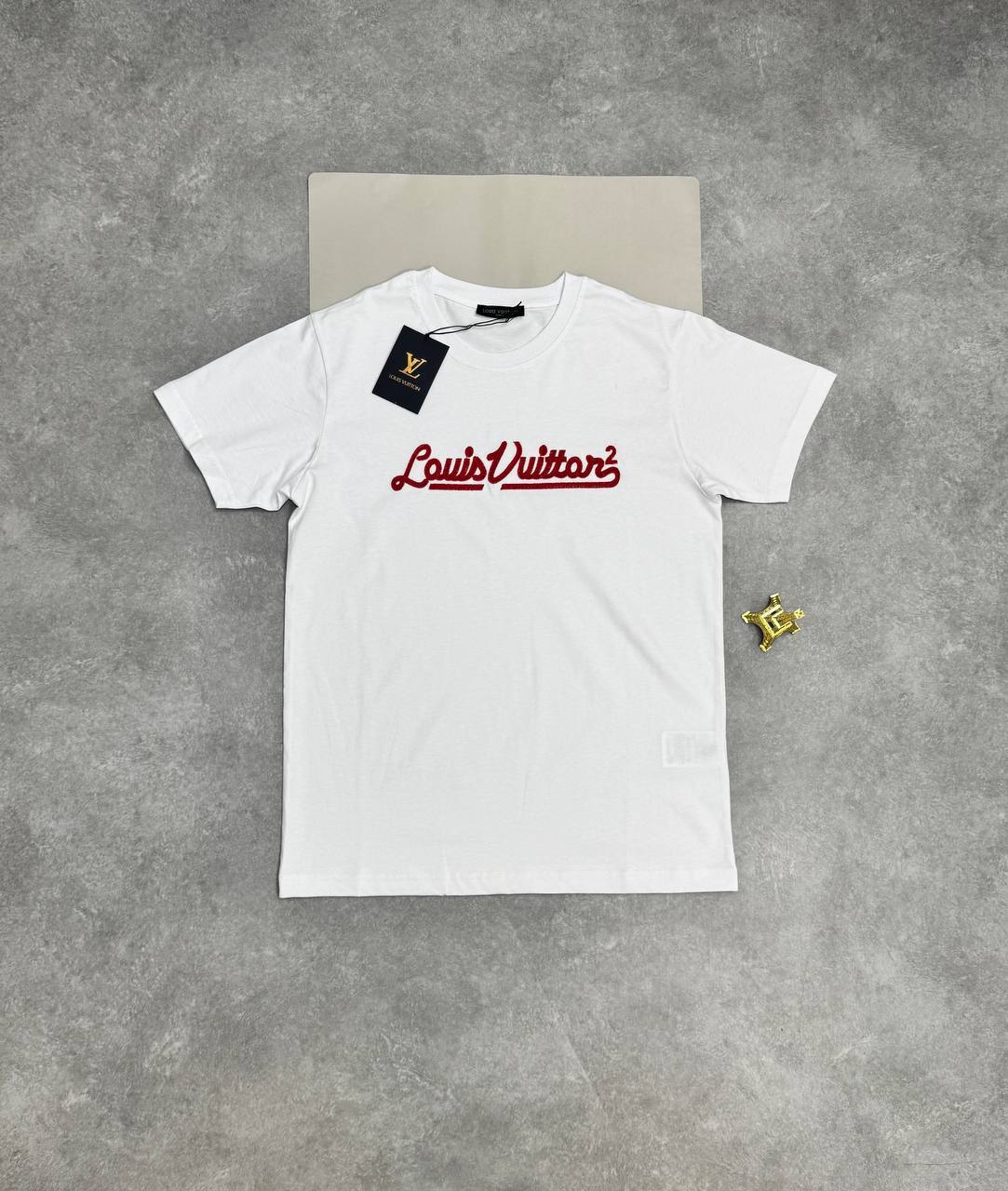 Louis Vuitton Signature Script Cotton T-Shirt UK Reps AAA Quality