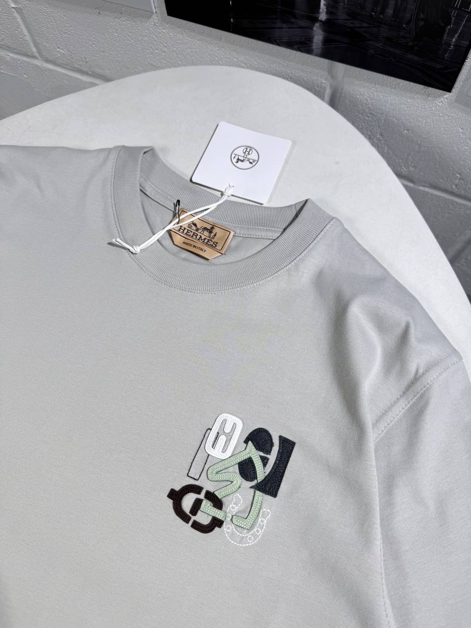 Hermès "H Puzzle" T-shirt With Leather AAA Quality UK Reps