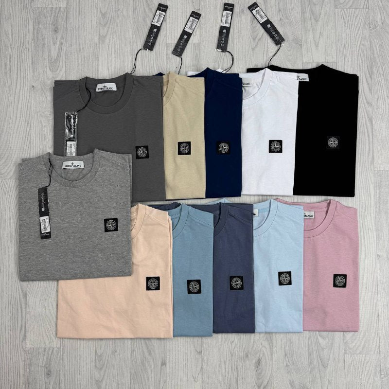 Stone Island Men’s Garment-Dyed Compass Patch T-Shirt Set AAA Quality Reps UK