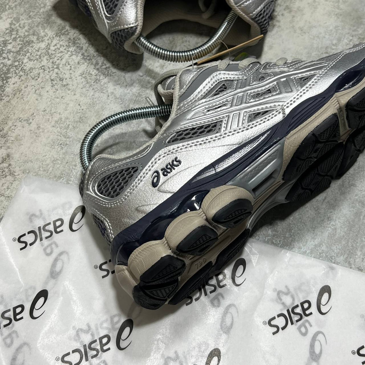 ASICS GEL-NYC Trainers in "Pure Silver / Midnight" SuperClone Quality UK Reps