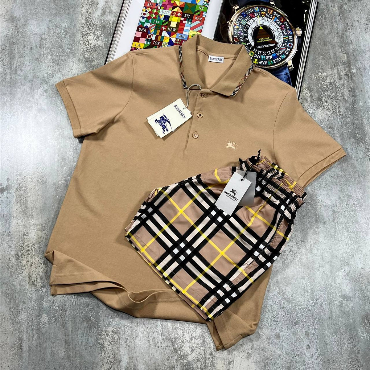 Burberry Men's Coordinates Casual Summer Set AAA Quality UK Reps