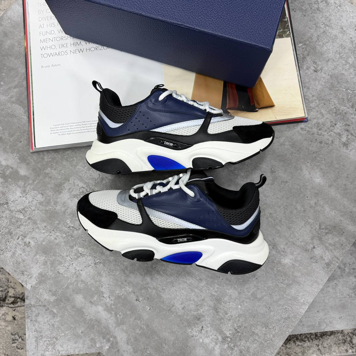 Dior B22 "Blue Black" Luxury Lifestyle Sneakers AAA Quality UK Reps