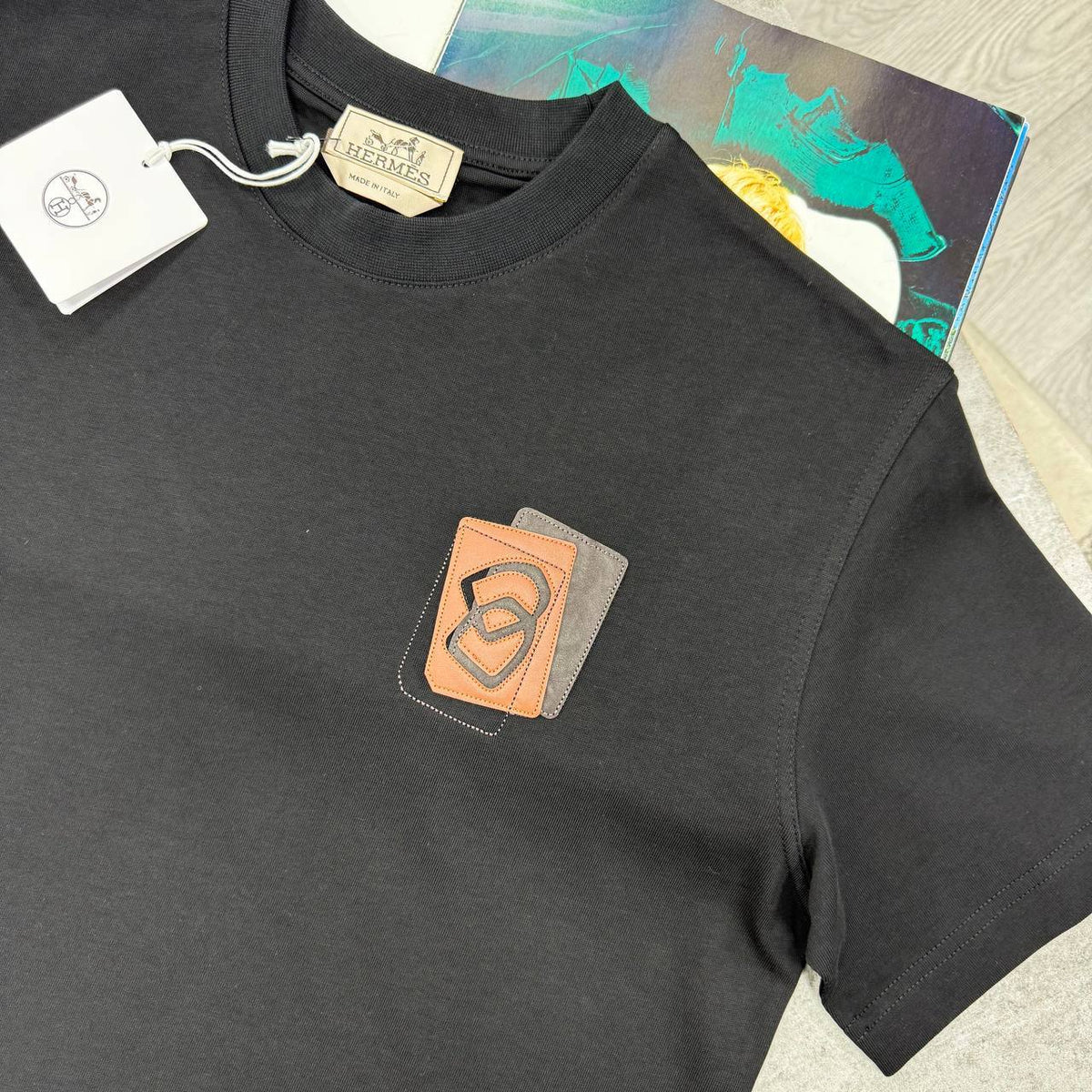 Hermès T-Shirt With Leather AAA Quality UK Reps