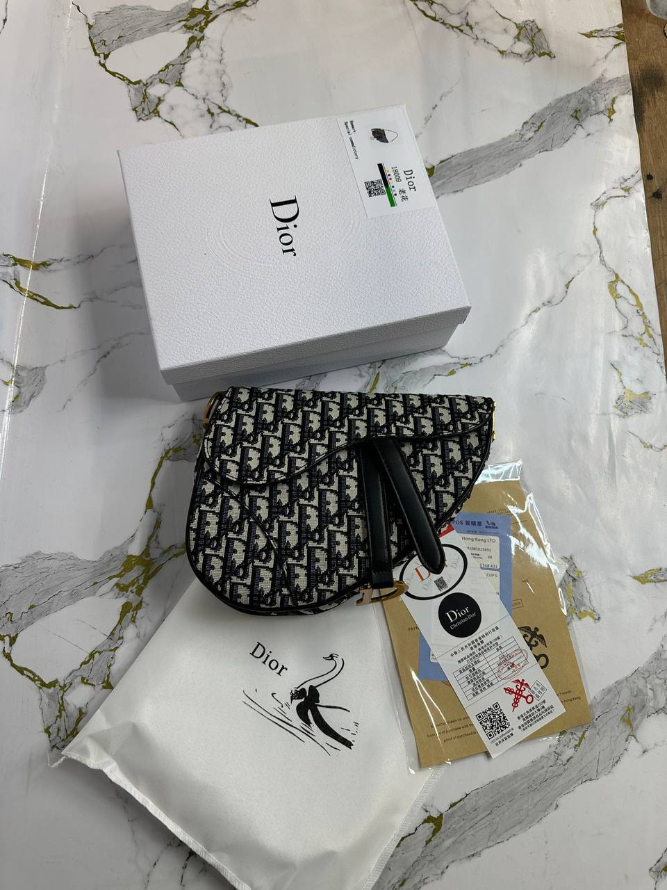 The Dior Saddle Bag in Oblique Jacquard UK Reps AAA Quality