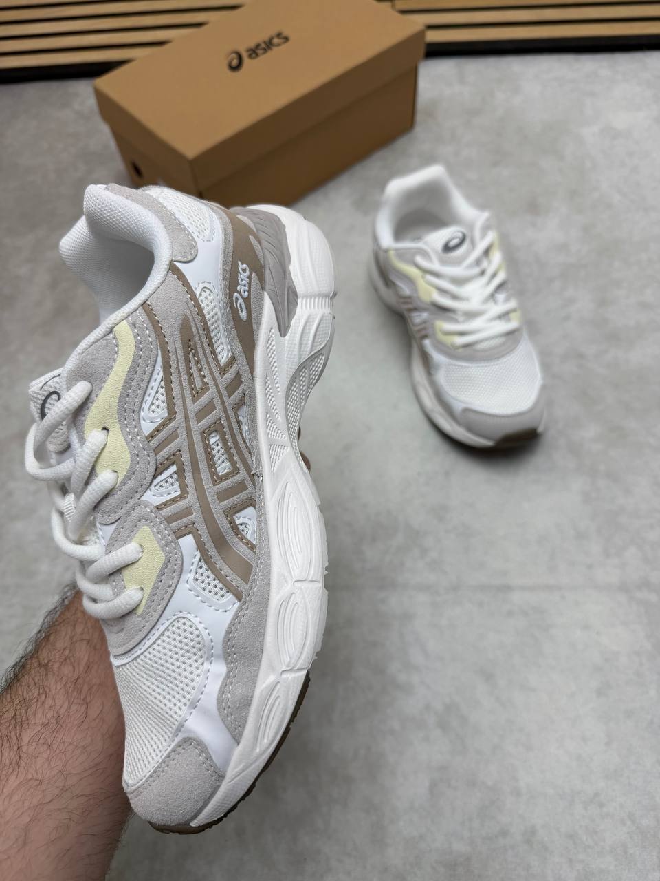 ASICS GEL-NYC in White / Feather Grey AAA Quality UK Reps