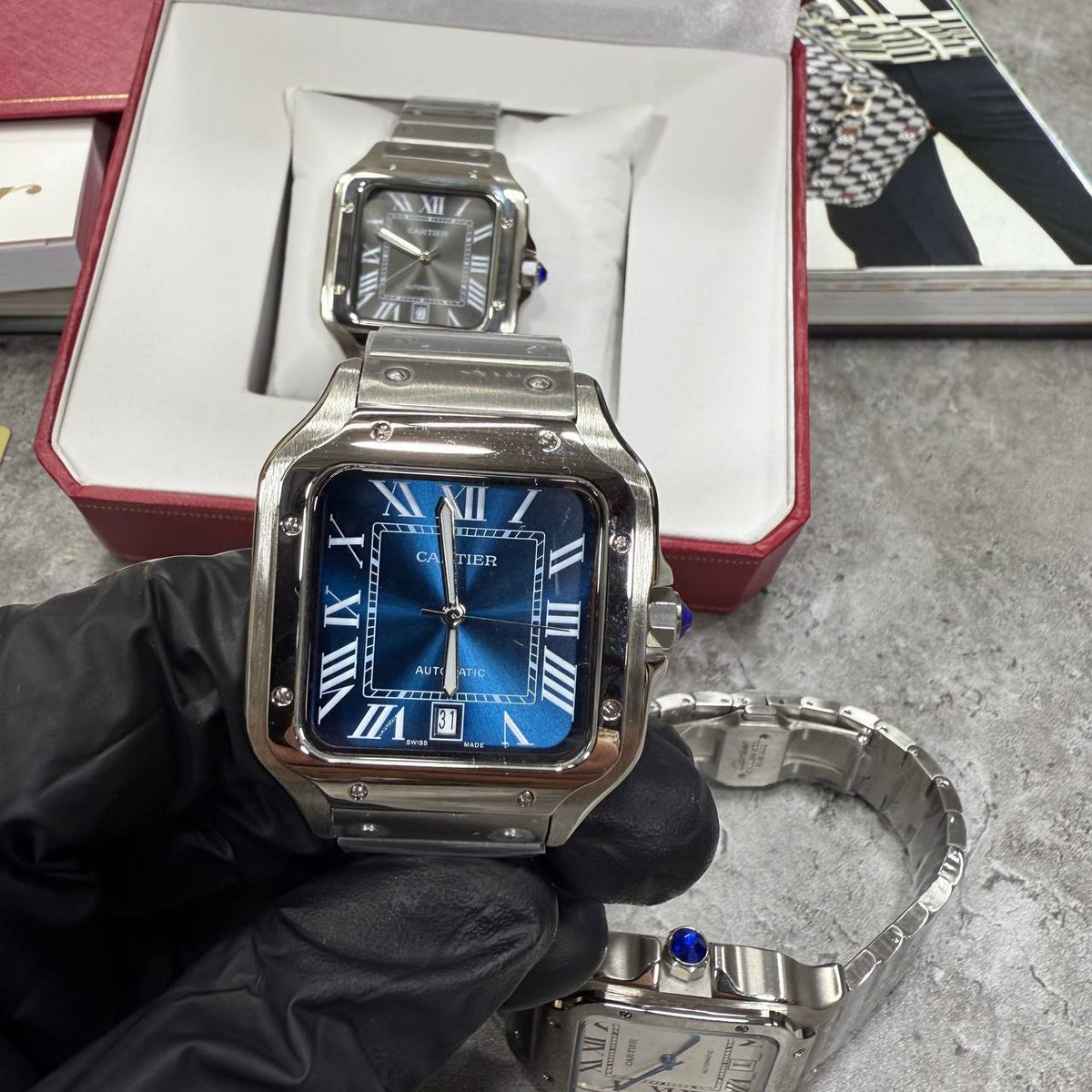 Cartier Santos de Cartier in Gradient Blue Dial SuperClone Quality UK Reps