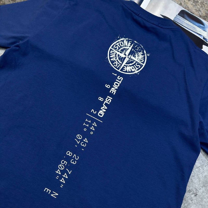 Stone Island Men's Luxury Collection Compass Logo T-Shirt Reps UK AAA Quality