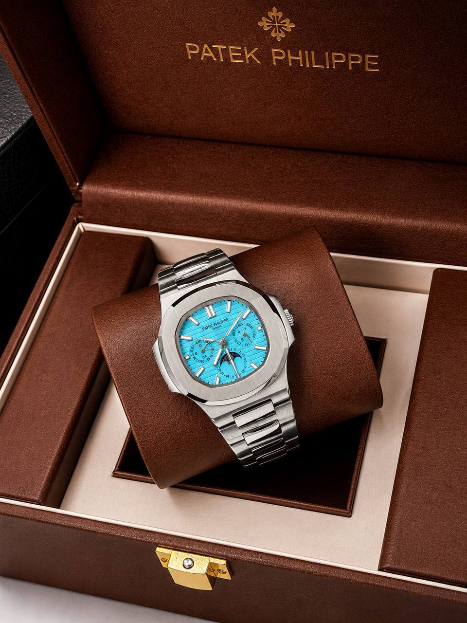 Patek Philippe Nautilus Perpetual Calendar in "Tiffany Blue" AAA Quality UK Reps