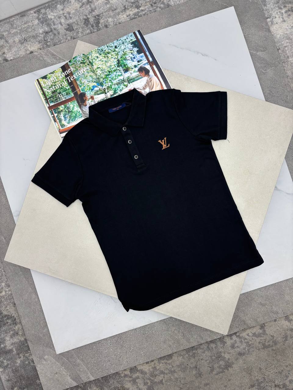 Louis Vuitton Short-Sleeved Polo Shirts with Signature AAA Quality UK Reps