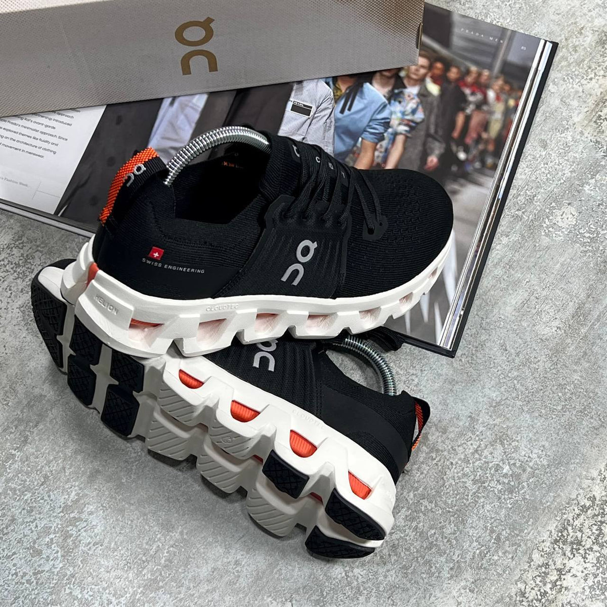 On CloudsWift 3 Trainers in Black and White SuperClone Quality UK Reps