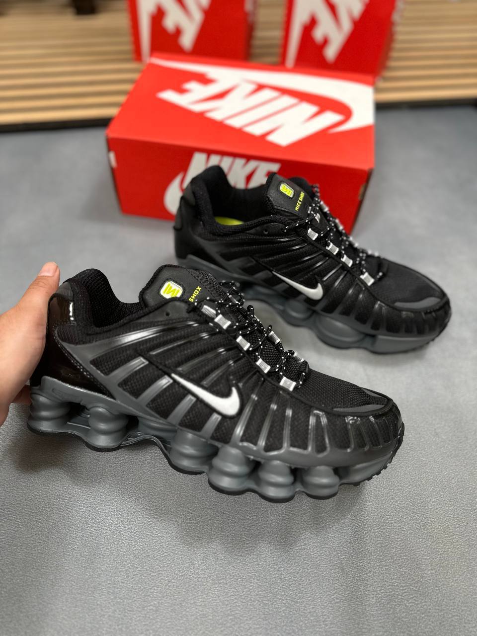Nike Shox TL - Black Iron Grey Trainers for MEN Sale UK AAA quality Sneakers