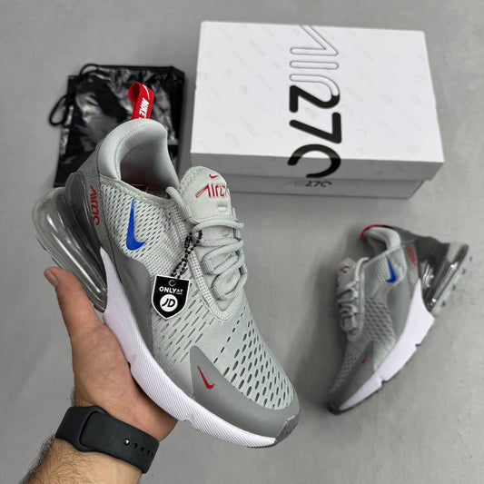 Nike Air Max 270 Grey Royal Red Replica Trainers For MEN Sale UK