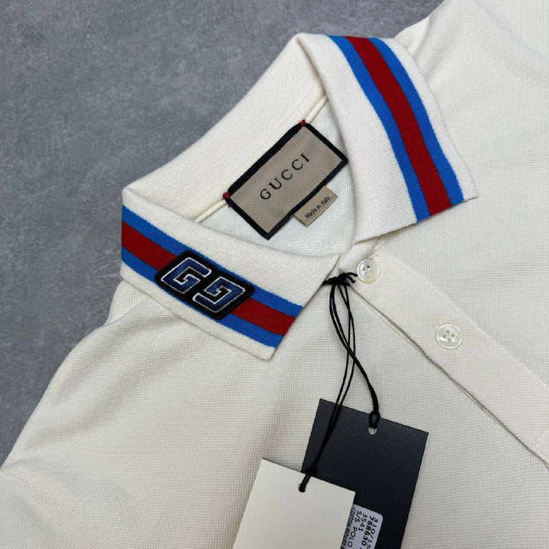 GUCCI Logo-Embroidered Cotton-Blend Piqué Replica Polo Shirt First Copy Sale UK
