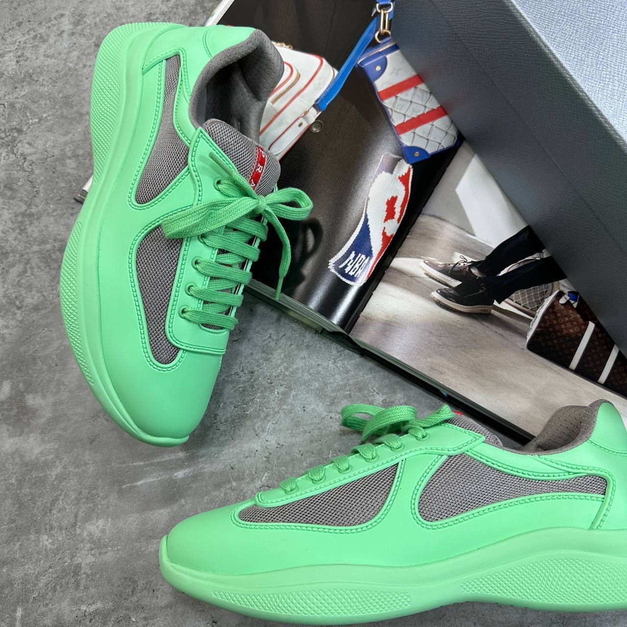 PRADA AMERICAS CUP ICON SOFT TRAINERS SHOES  SOFT SNEAKERS For MEN Sale UK