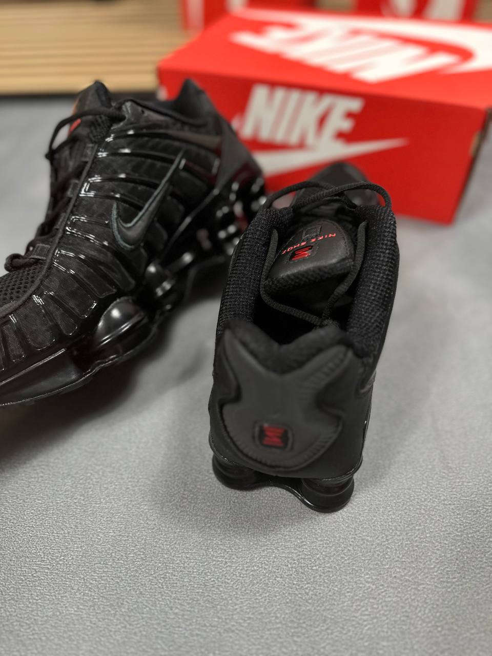 Nike Shox TL Men's AV3595-002 Triple Black Metallic Running Sneaker Rep Trainer for Men Sale UK