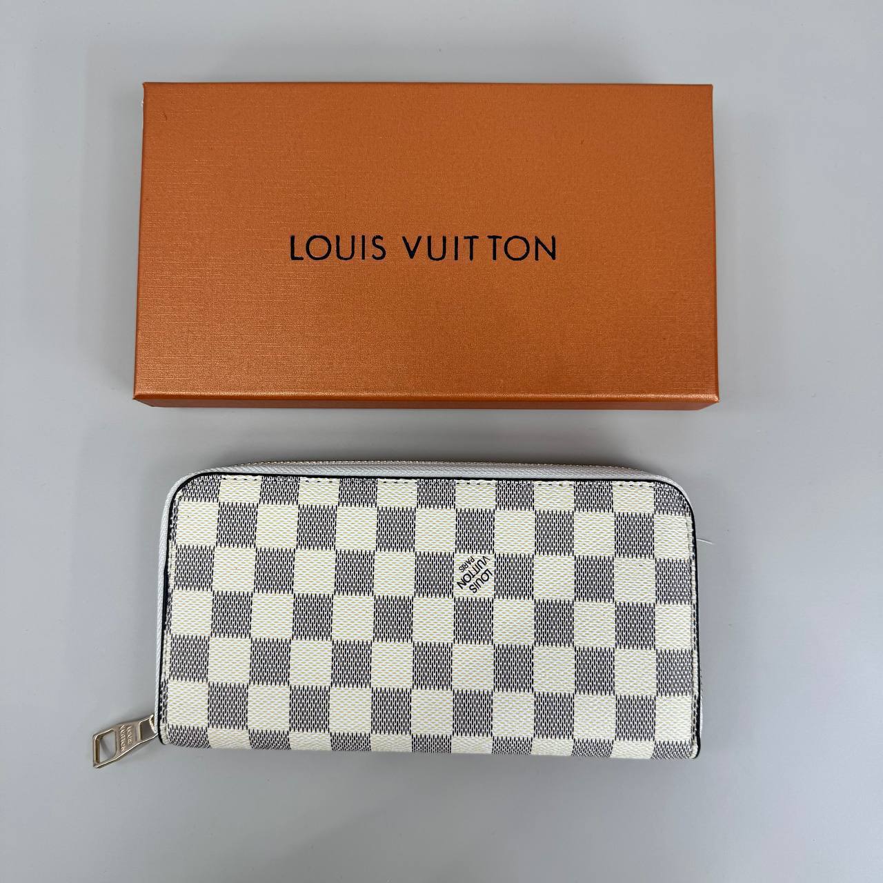 LOUIS VUITTON Long Zippy Wallet Purse Damier Azur Leather White Women's Wallet Sale UK