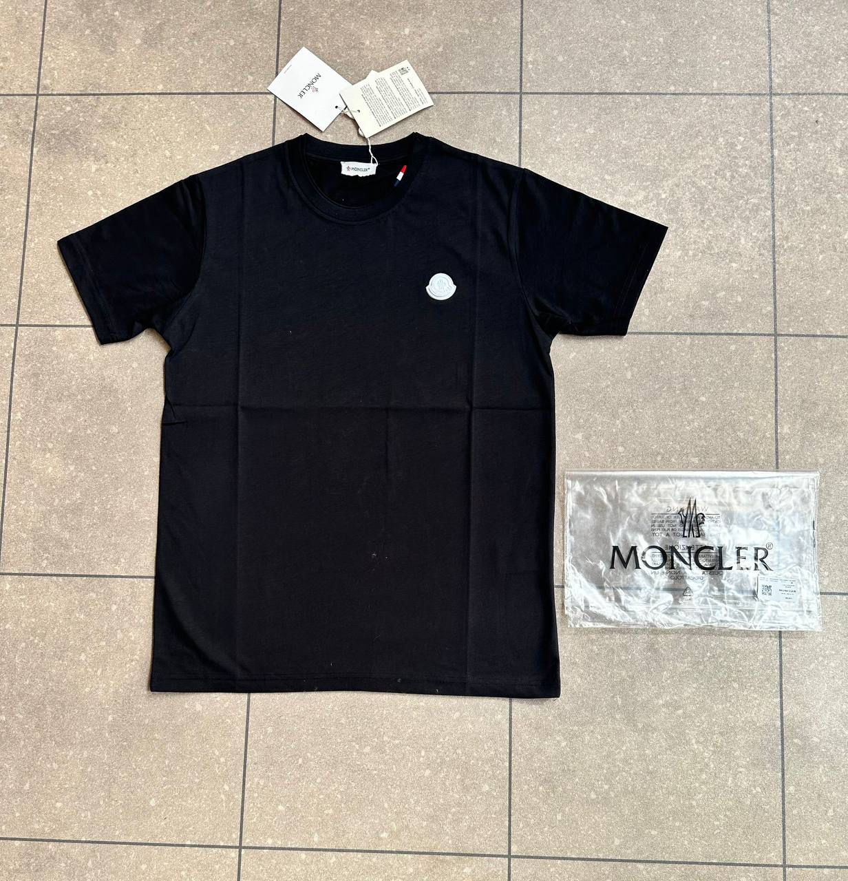 Moncler Men T-Shirts White And Black In AAA Quality Best Reps UK Sale