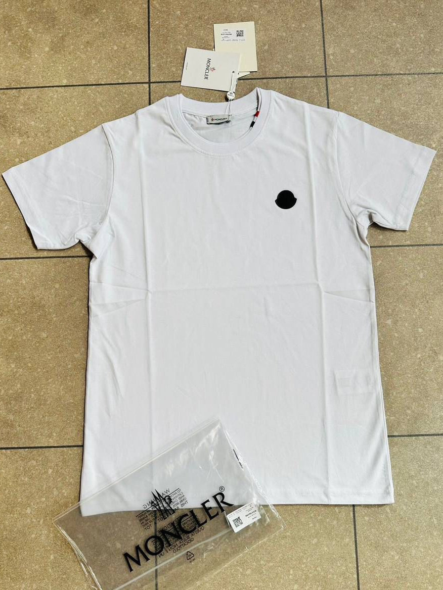 Moncler Men T-Shirts White And Black In AAA Quality Best Reps UK Sale