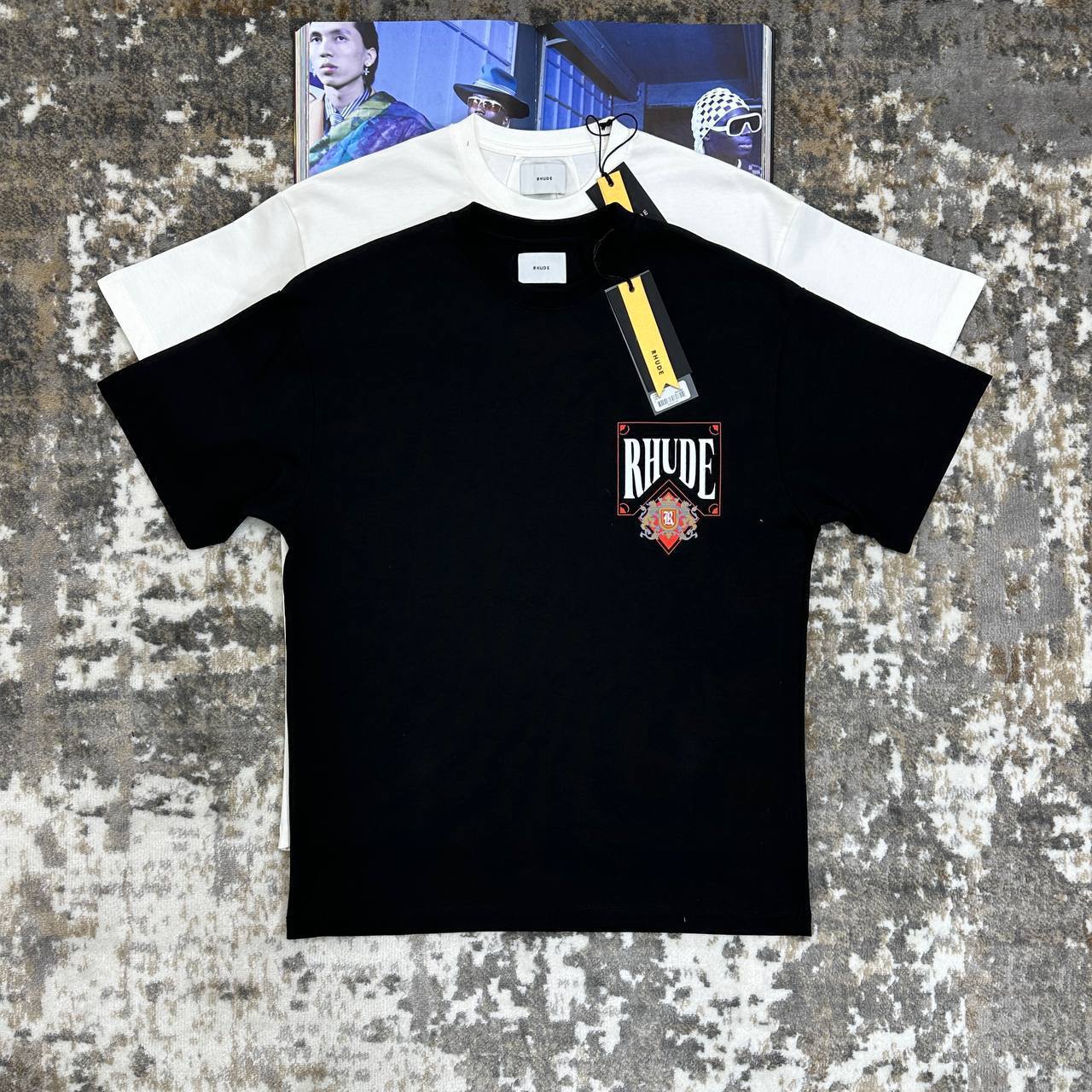 Rhude Card Print Mens T Shirts High Street Fashion Designer in 2 Colors UK Reps AAA Quality