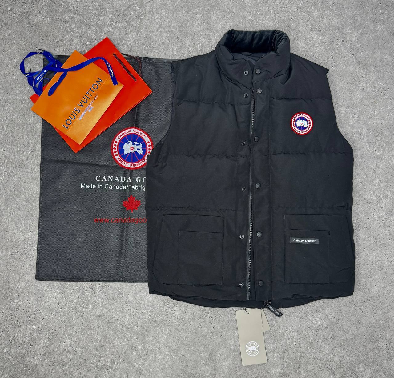 Canada Goose Black Lawrence Puffer Gilet Mens Best Sale UK Reps AAA Quality