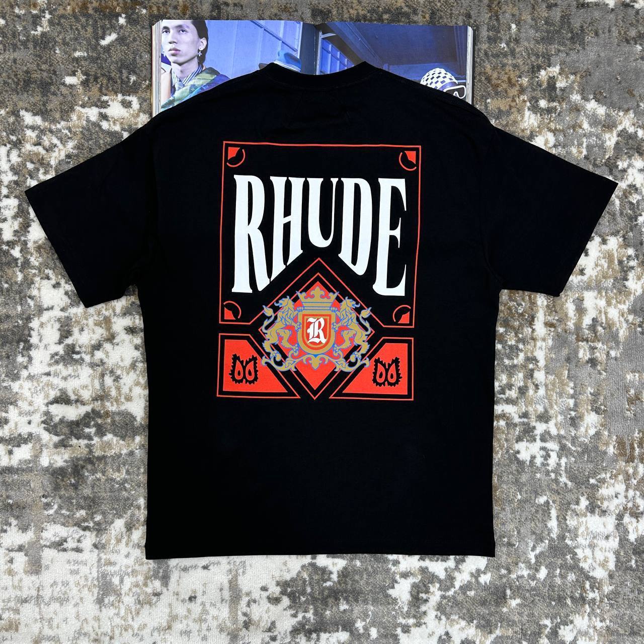 Rhude Card Print Mens T Shirts High Street Fashion Designer in 2 Colors UK Reps AAA Quality