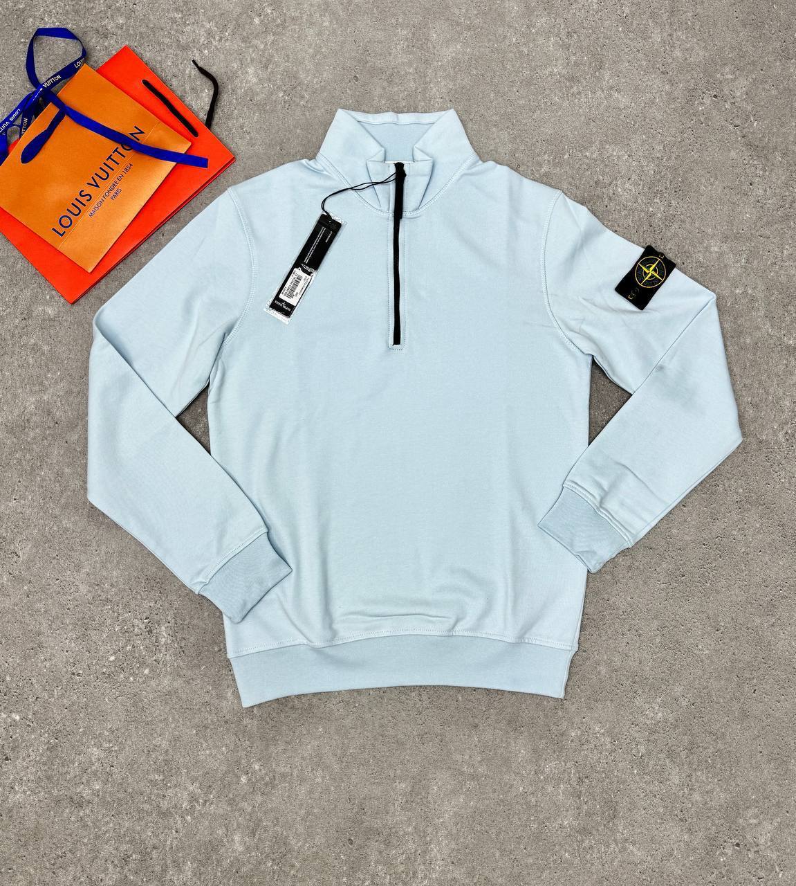 Stone Island Regular-fit Cotton Half-Zip Jumper Mens Logo Patch in Multiple Colors UK Reps AAA Quality