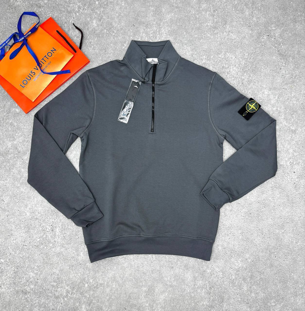 Stone Island Regular-fit Cotton Half-Zip Jumper Mens Logo Patch in Multiple Colors UK Reps AAA Quality