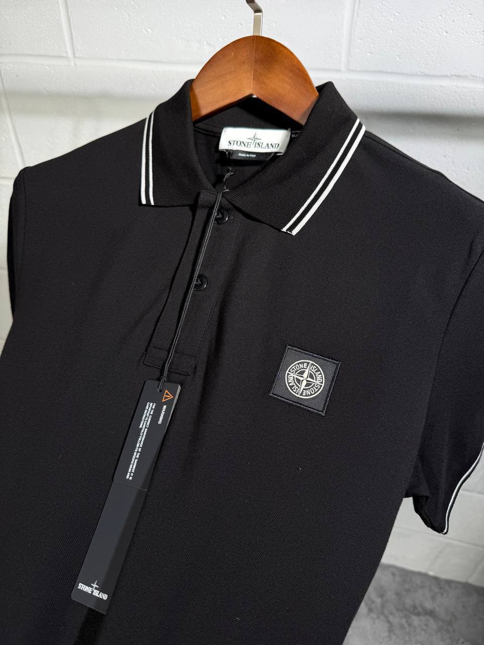 Stone Island Slim Fit Short Sleeve Polo Shirt with Striped in 2 Colors Mens UK Reps AAA Quality