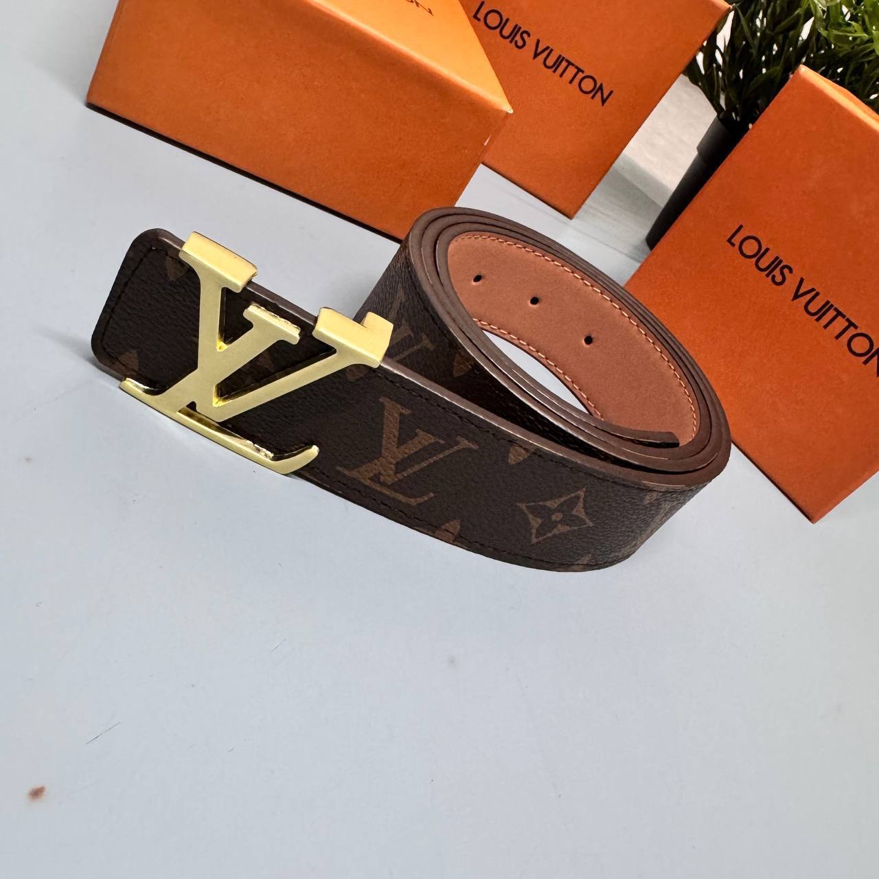 Louis Vuitton  Buckle Belt Men's Women's LV Monogram Damier Graphite Sale UK AAA Quality