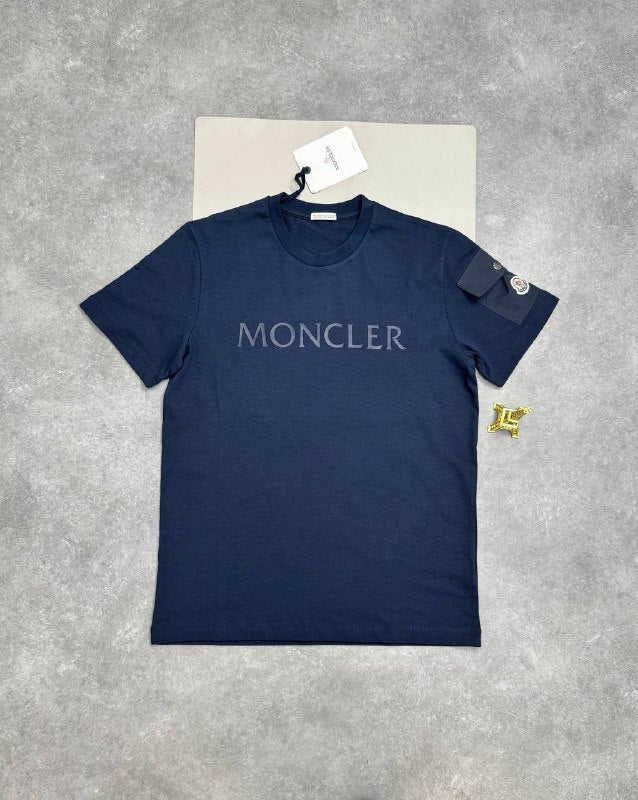 MONCLER Logo-print Cotton Replica T-shirt For MEN  First Copy Fake Boys T-shirt Replica Tee Shirt Black Sale UK