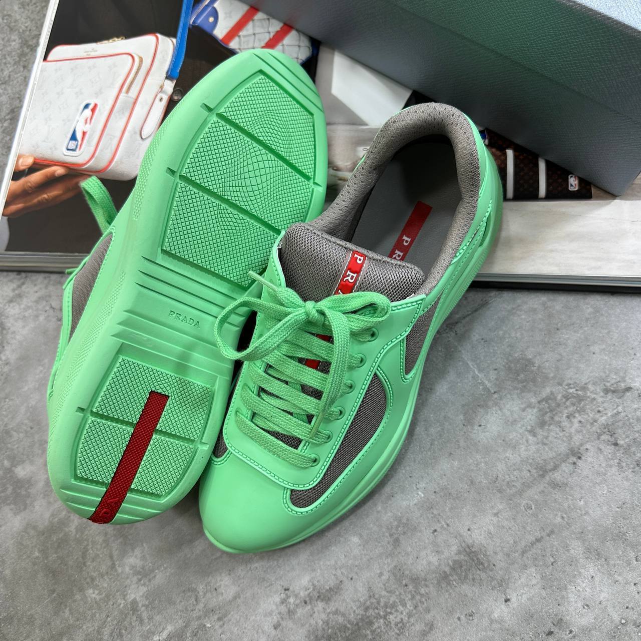 PRADA AMERICAS CUP ICON SOFT TRAINERS SHOES  SOFT SNEAKERS For MEN Sale UK