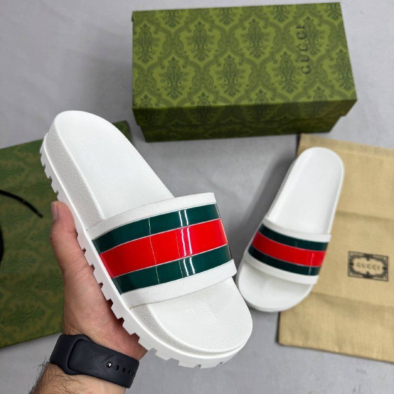 Gucci Web Replica Slides Men's Size Sale UK
