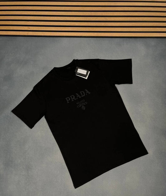 PRADA Raised Logo cotton Round-neck Replica T-shirt For MEN Sale UK
