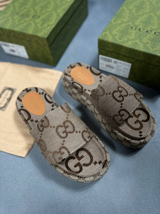 Gucci GG Printed Platform Slides/ Sandals Men'sSale UK