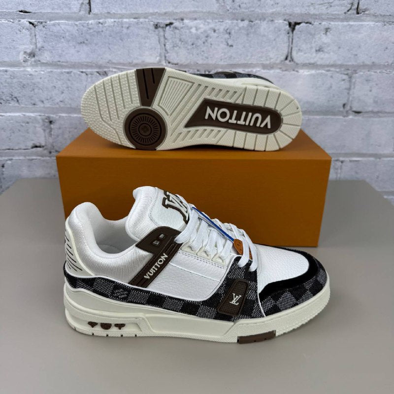 Louis Vuitton LV Trainer SNEAKER  White Black Shoe for MEN's AAA quality sale UK