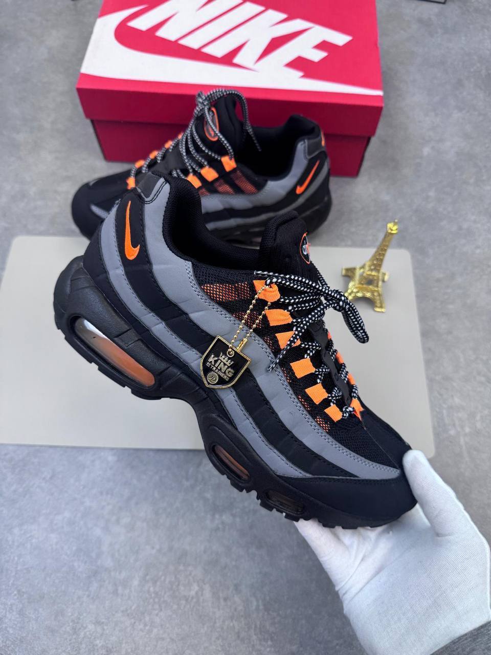 Nike Air Max 95 in Black and Orange AAA qality Rep Trainers Sale UK