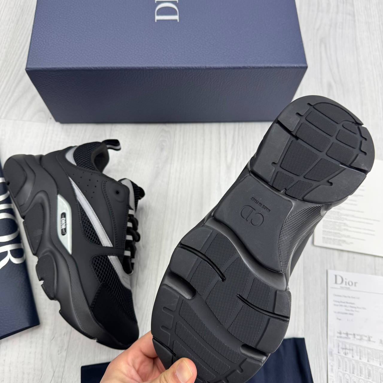 Dior B22 Black Reflective Trainer For Men AAA Quality sale UK