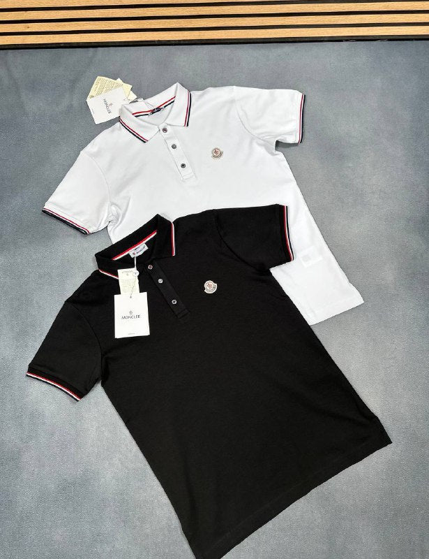 Moncler Logo-Appliquéd Striped Cotton-Piqué Replica Short Sleeve Polo Shirt For MEN Sale UK