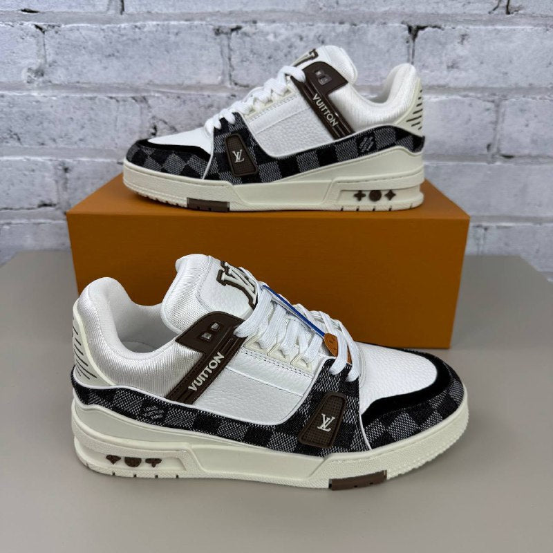 Louis Vuitton LV Trainer SNEAKER  White Black Shoe for MEN's AAA quality sale UK