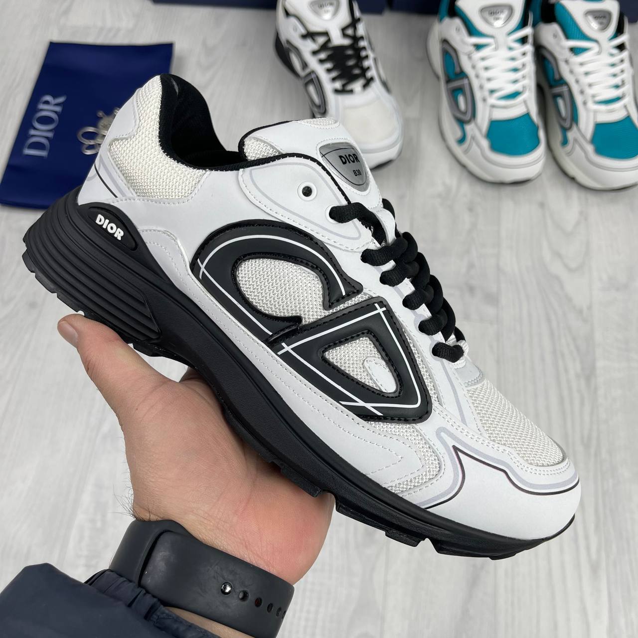 Dior - B30 Mesh & Technical Fabric White  Trainers for MEN Top Sneakers  Sale UK