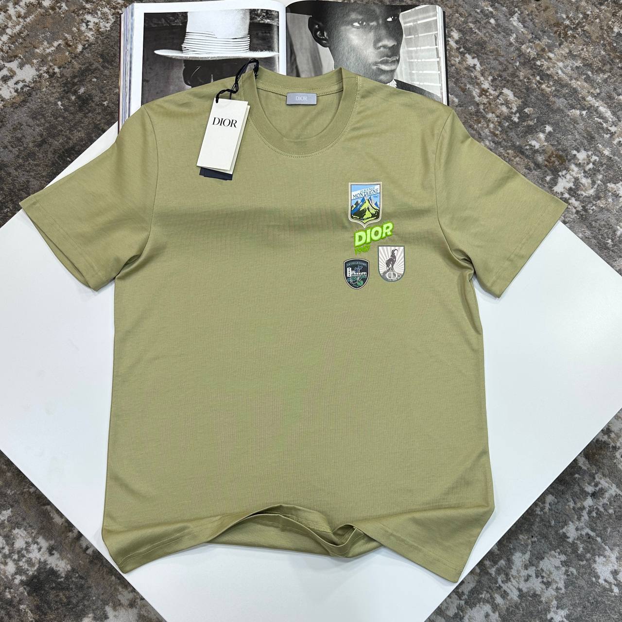 Christian Dior Mountain Logo T-Shirts Relaxed Fit in Multiple Colors UK Reps AAA Quality